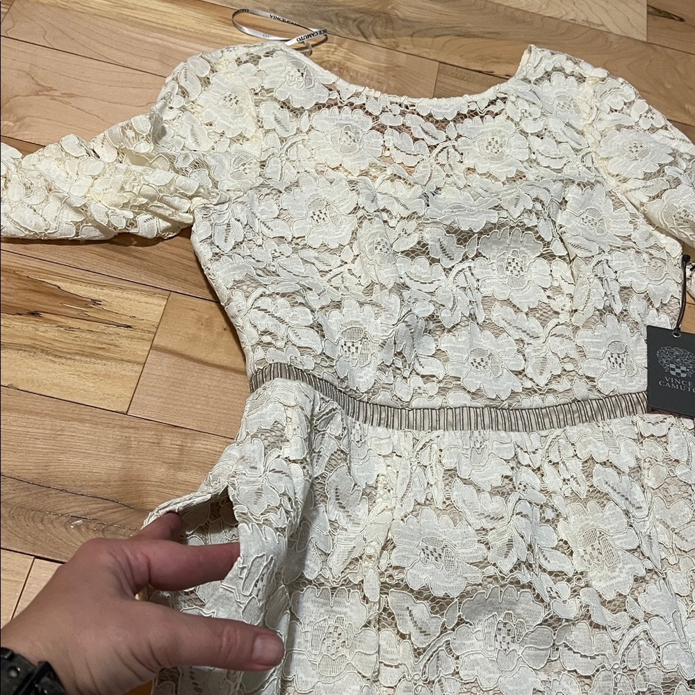 Vince Camuto Cream Lace Dress - Picture 16 of 16